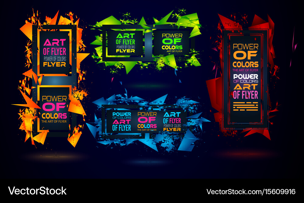 Futuristic frame art design with abstract shapes vector image