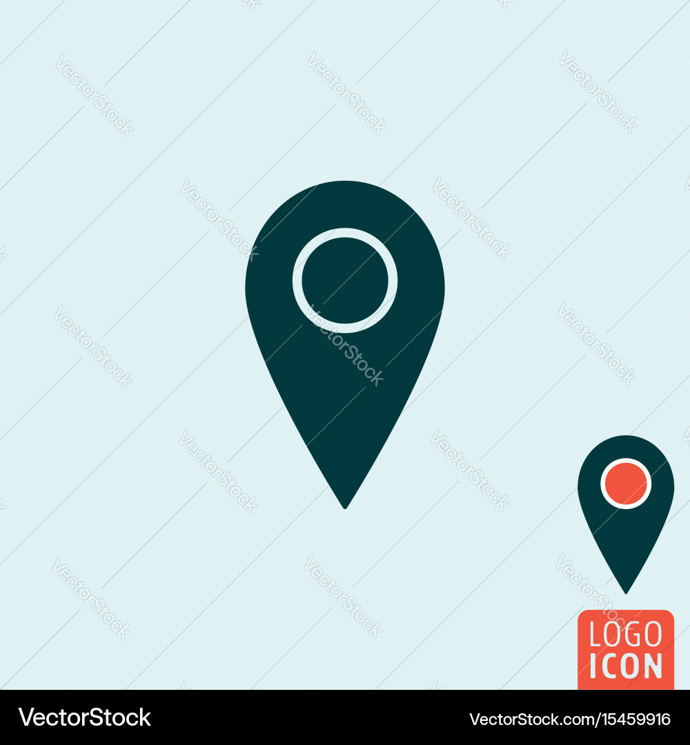 Mark icon map pointer Symbol vektorbild