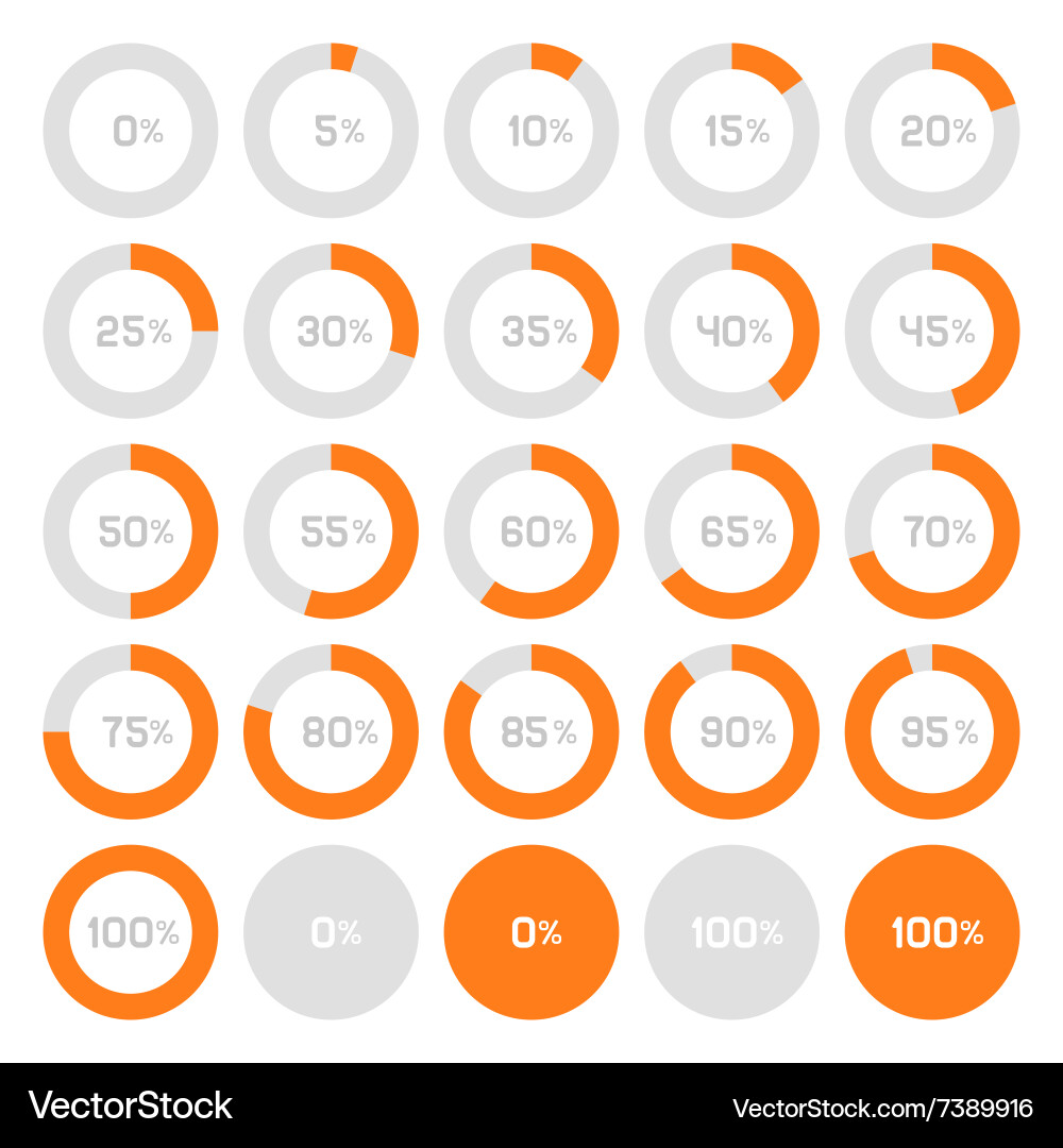 Pie Chart Elements - Data Visualization vector image