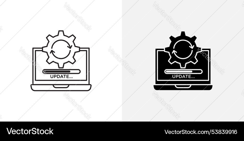 System update icon set Vector Image