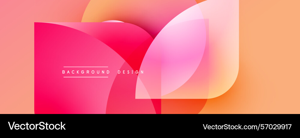 Abstract fluid shapes overlap creating vibrant Vector Image