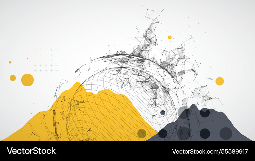 Abstract image of a wireframe sphere Abstract image of a wireframe sphere vector image