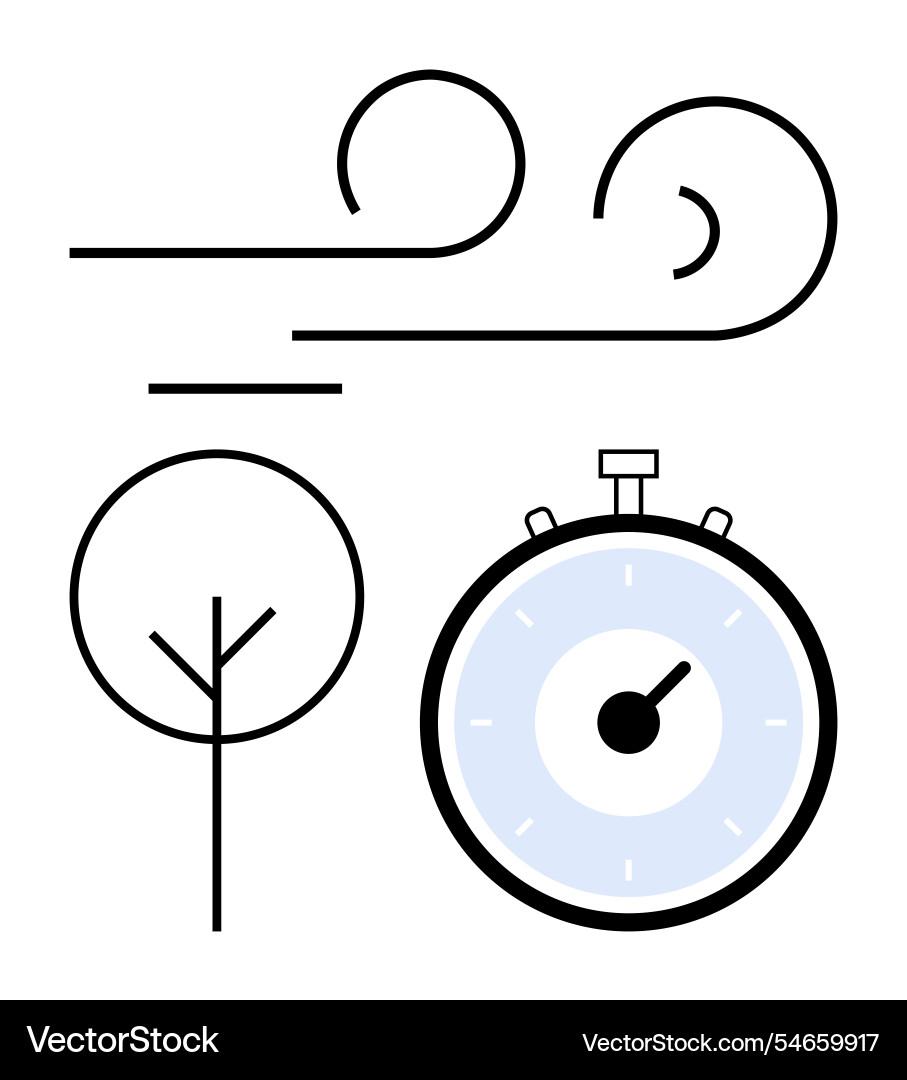 Abstract representation of time passing Abstract representation of time passing vector image