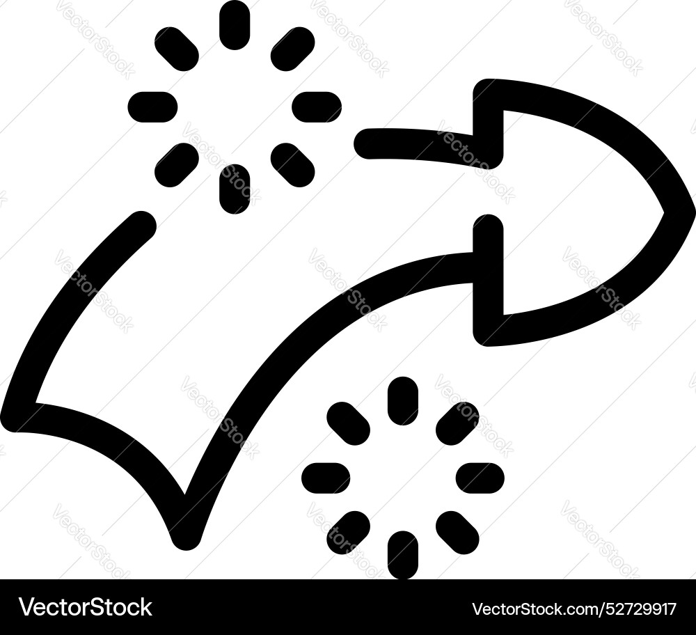 Arrow moving forward with rotating loading circles Arrow moving forward with rotating loading circles vector image