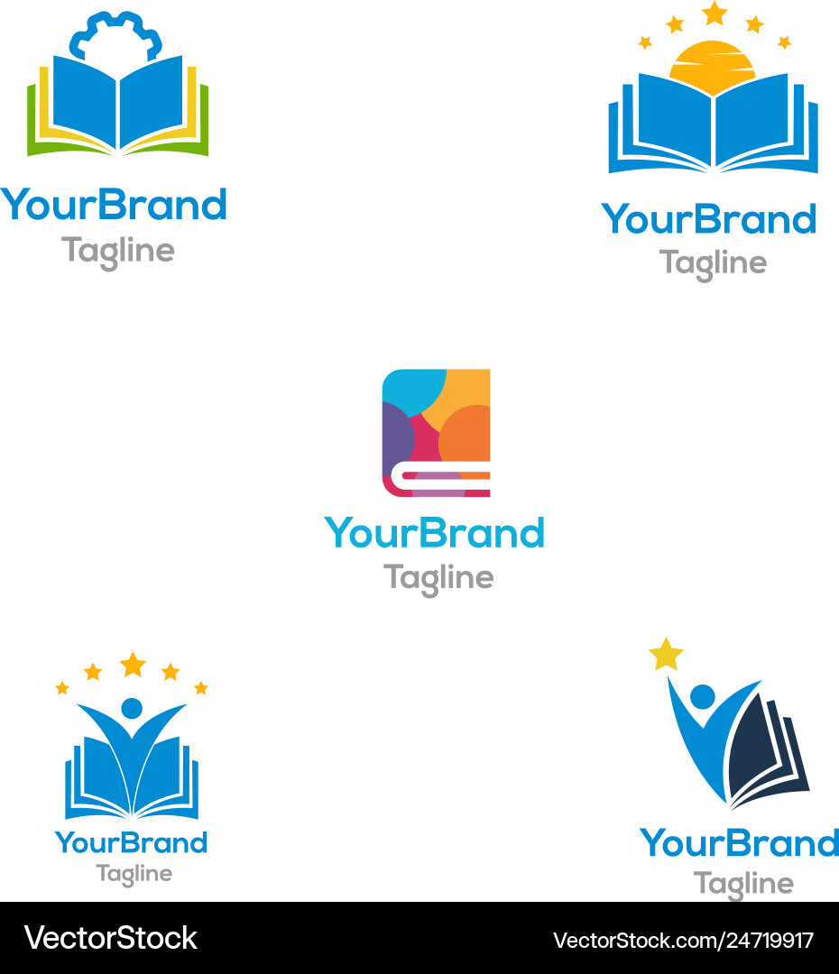 Book Logo Bundle - Modern & Creative Vector Image