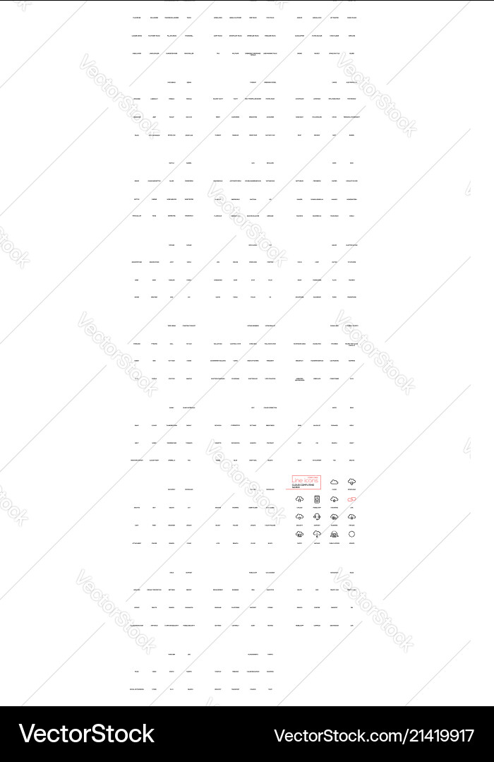 Cloud computing - modern line design icons set Cloud computing - modern line design icons set vector image