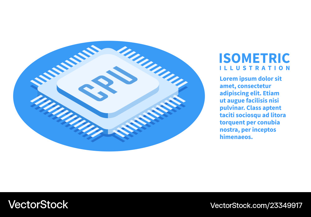 Cpu chip computer processor icon Cpu chip computer processor icon vector image