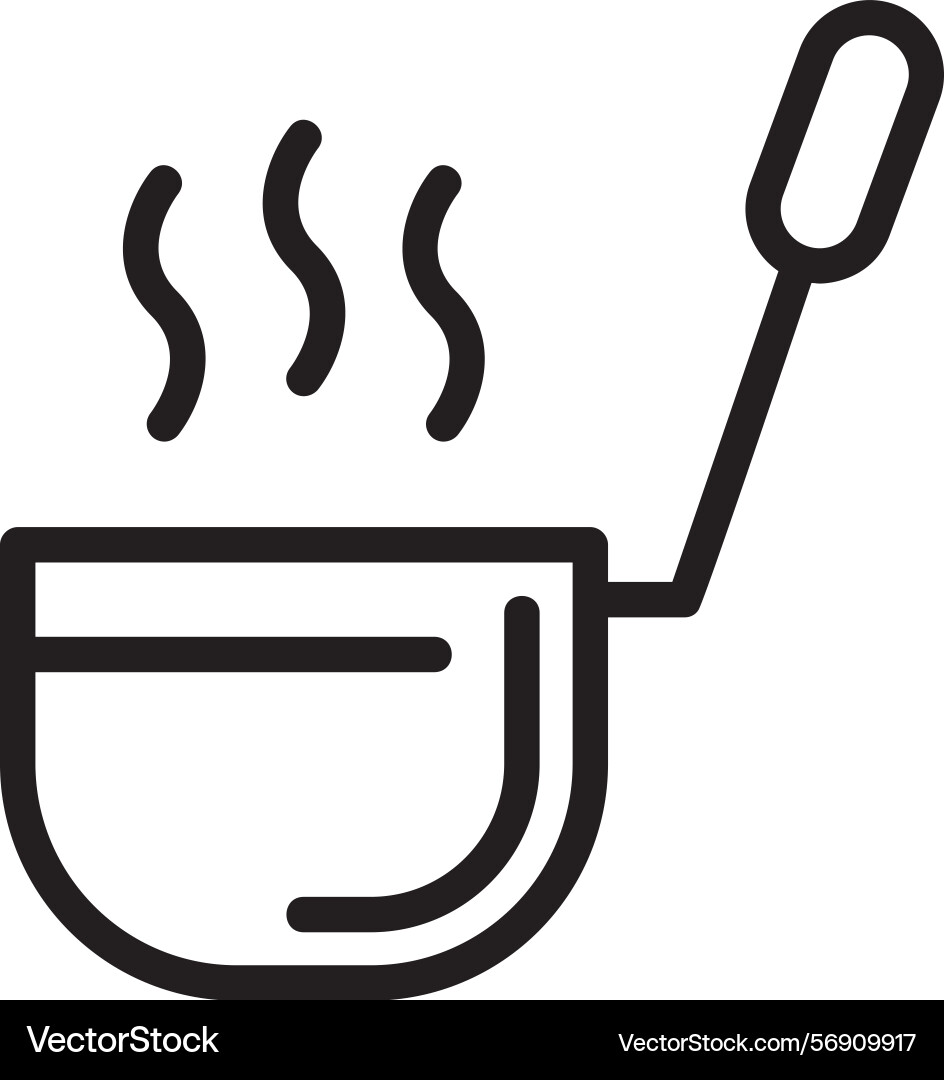 Ladle linear style icon design vector image