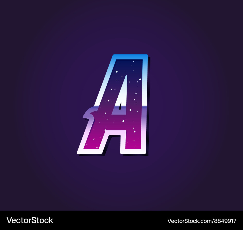 Retro Sci-Fi Font - 80s Universe vector image