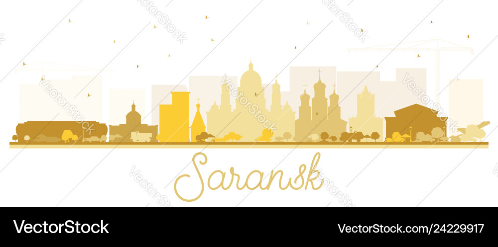 Saransk russland city skyline silhouette Saransk russland city skyline silhouette vektorbild