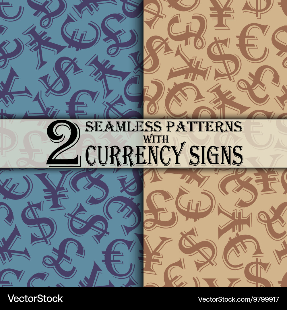 Seamless pattern set vector image