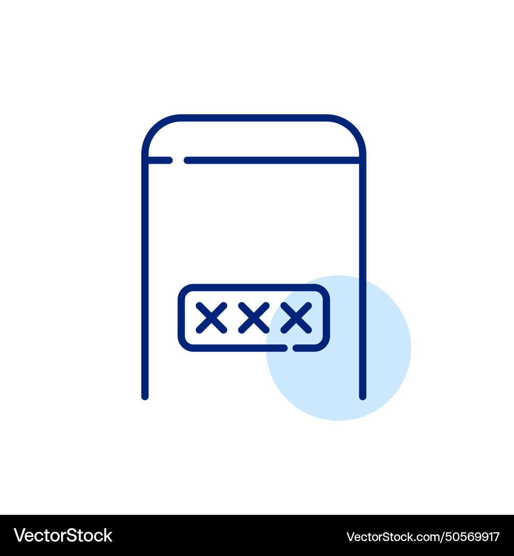 Smartphone and password dialog box pixel perfect Smartphone and password dialog box pixel perfect Vector Image