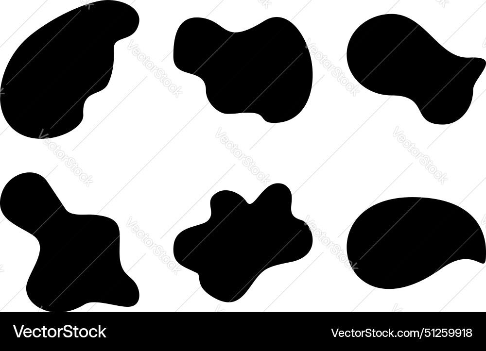 Blobs Fluid Formen Piktogramm Symbol visuellen Satz Blobs Fluid Formen Piktogramm Symbol visuellen Satz Vektorbild