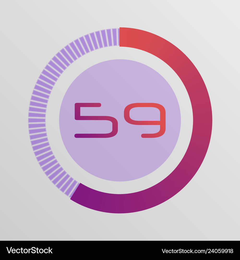 Circular interval timer Circular interval timer vector image