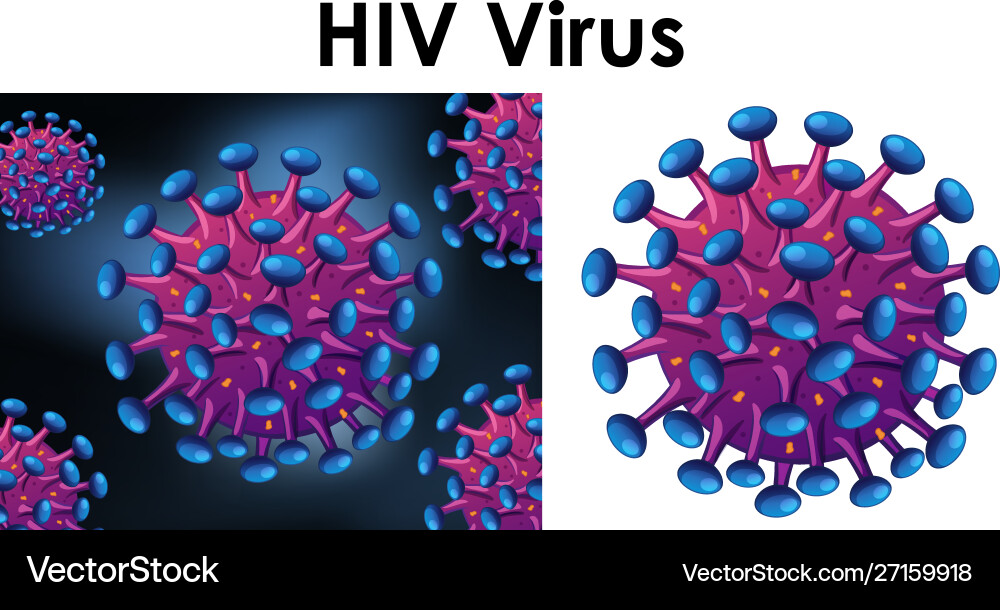Close up isolated object virus named hiv Close up isolated object virus named hiv vector image