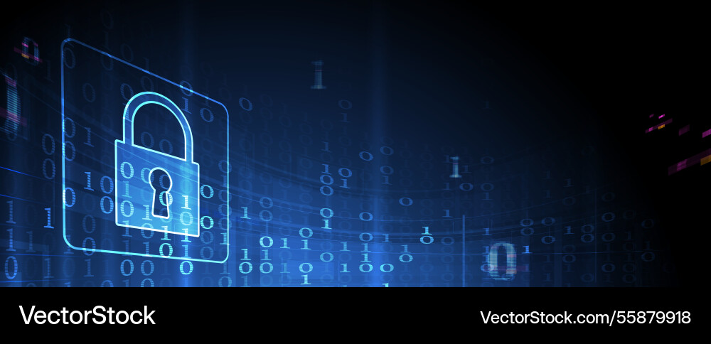 Cyber security abstract technology background Cyber security abstract technology background vector image