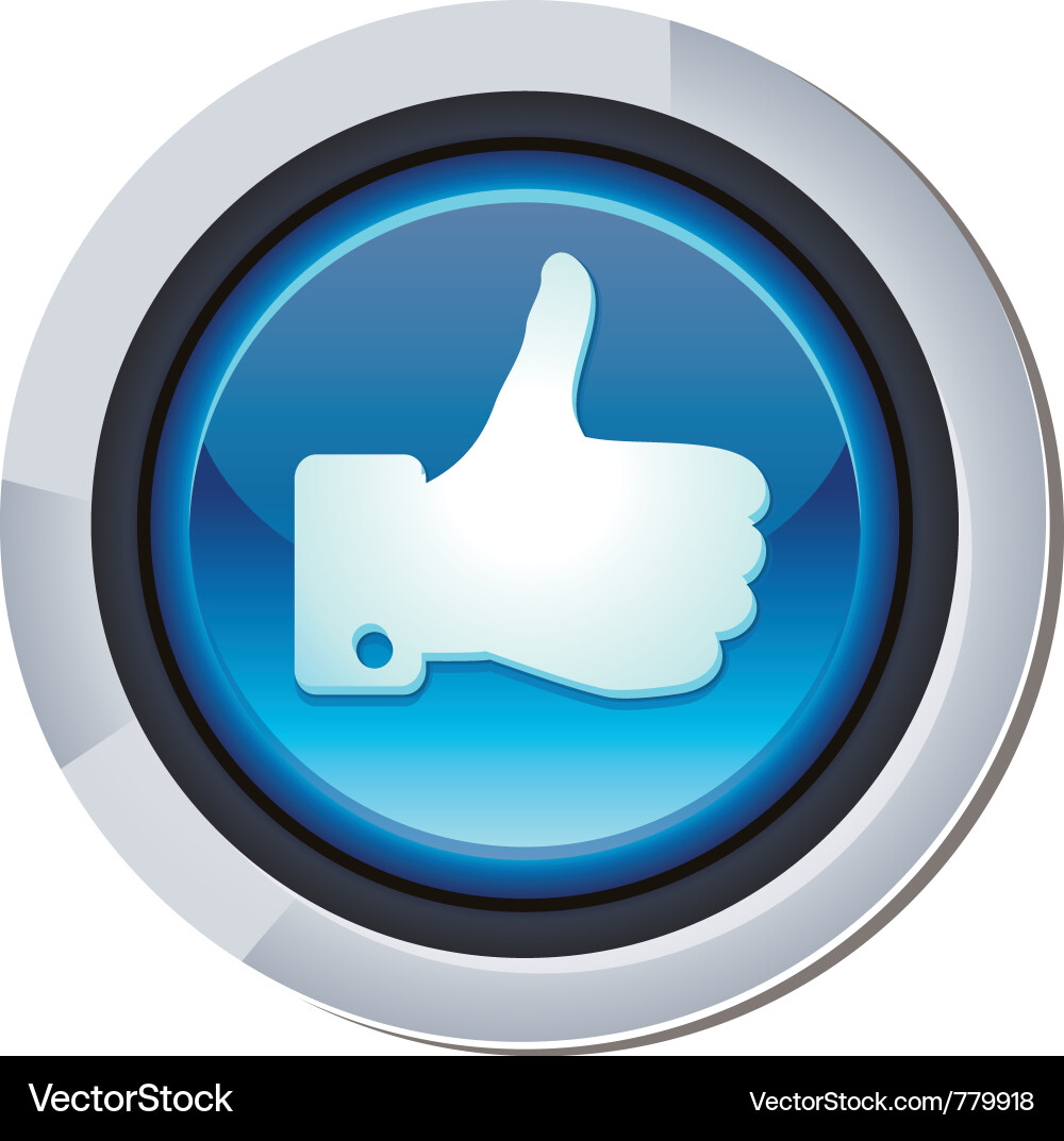 Facebook Like Button Vector Image