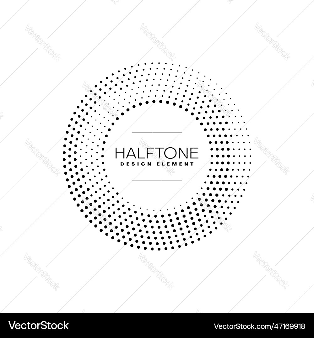 Halftone Kreismuster Rahmenrand mit Punkten Halftone Kreismuster Rahmenrand mit Punkten vektorbild