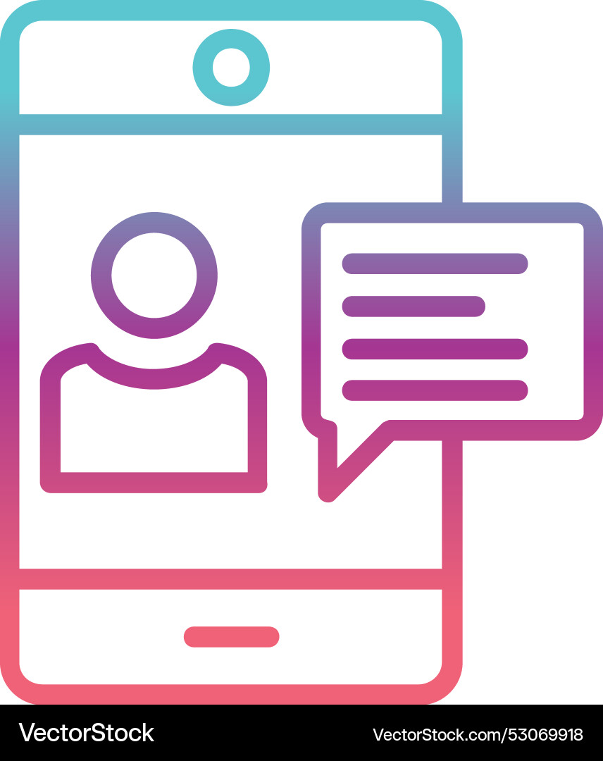 Message line gradient design Vector Image
