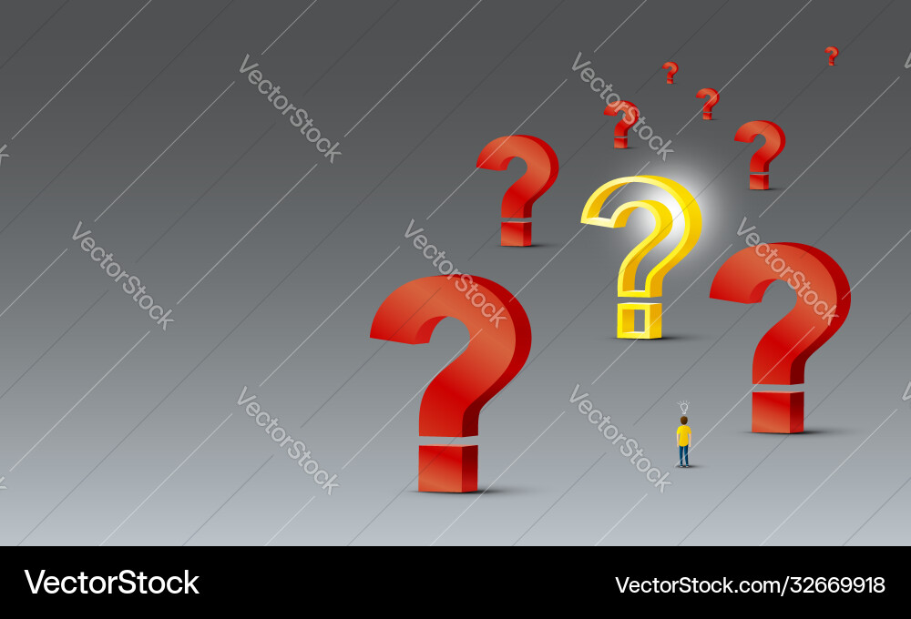 Problem Solving with Lightbulb vector image
