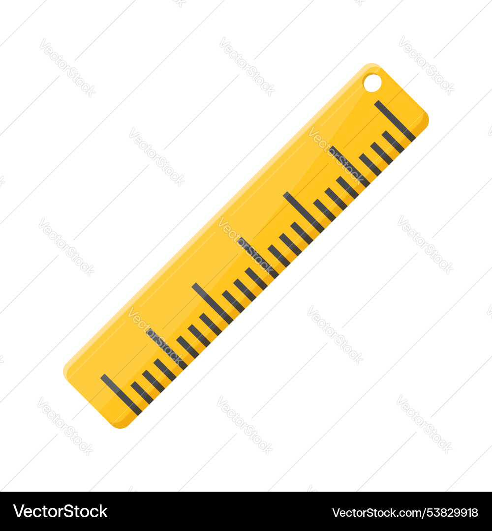 Ruler icon in flat style measuring tool Vector Image