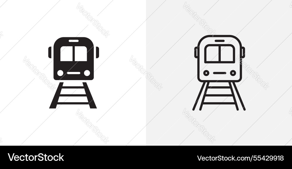 Train icons pack for apps and ui ux desigs Vector Image