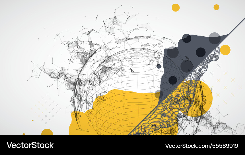 Abstract image of a wireframe sphere Abstract image of a wireframe sphere Vector Image