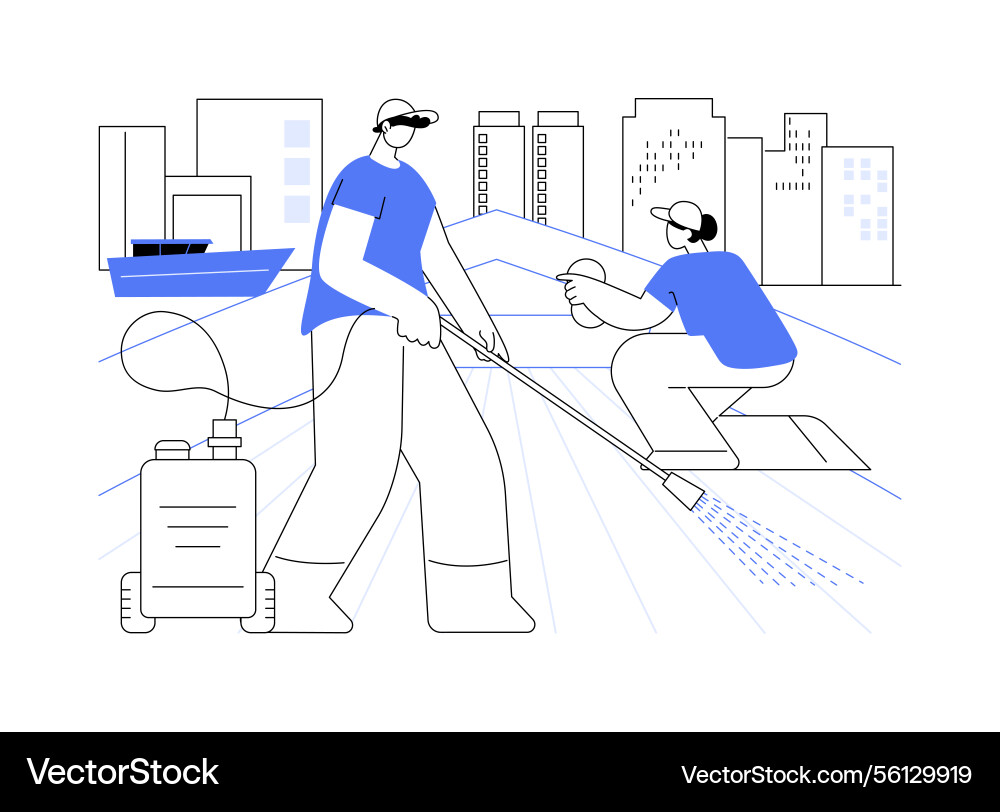 Boat cleaning service isolated cartoon Boat cleaning service isolated cartoon vector image
