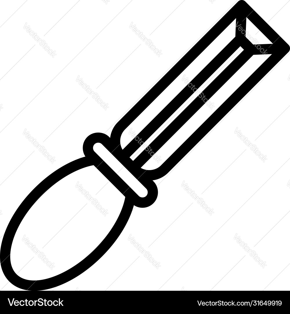Carpenter chisel icon outline style Carpenter chisel icon outline style Vector Image