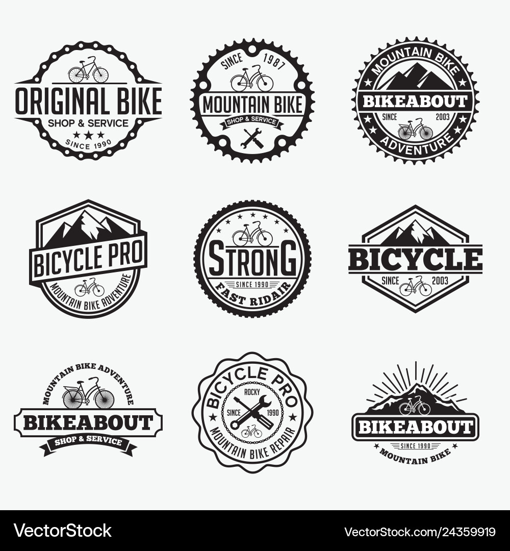 Cycling Logo Collection vector image