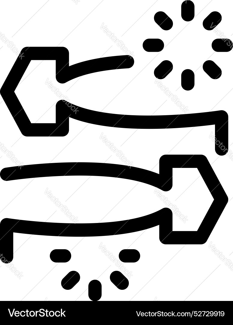 Data transferring with arrows showing speed Vector Image