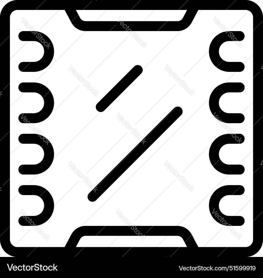 Electronic component icon featuring a microchip Electronic component icon featuring a microchip vector image