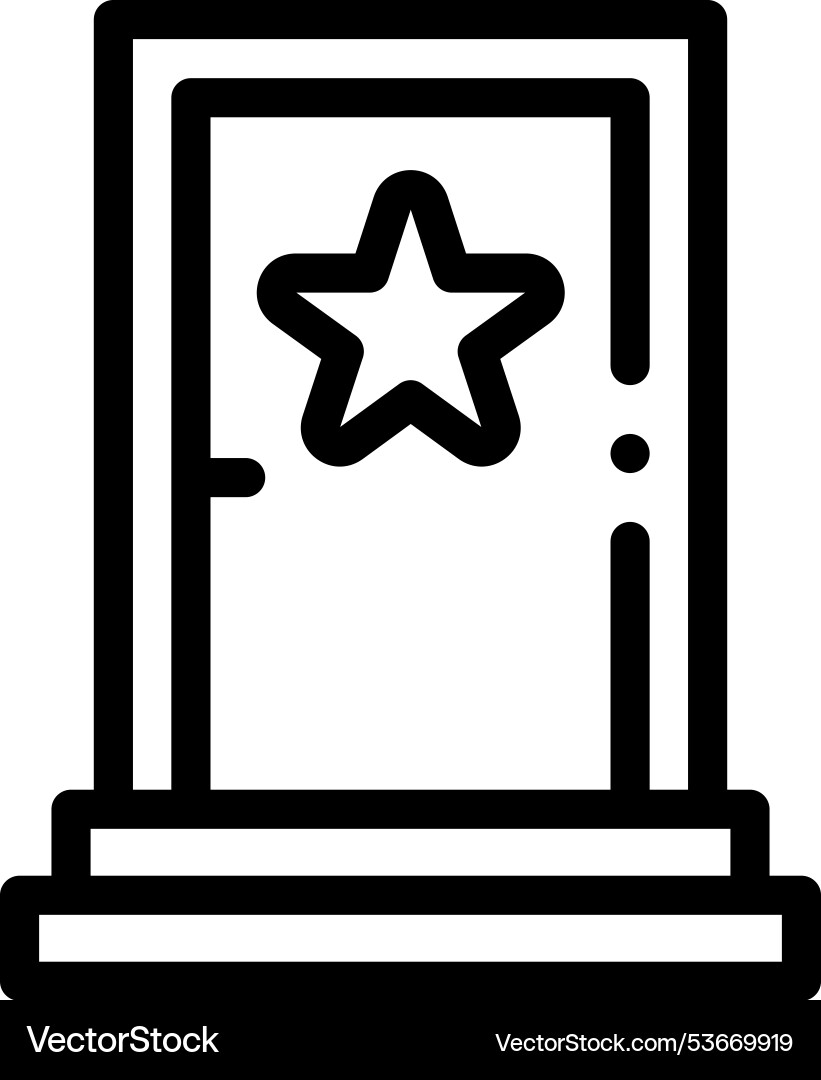 Fame icon thin linear style design isolated Vector Image