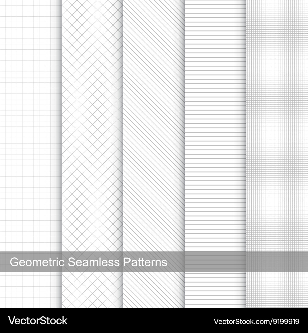 Geometric Grid Patterns vector image