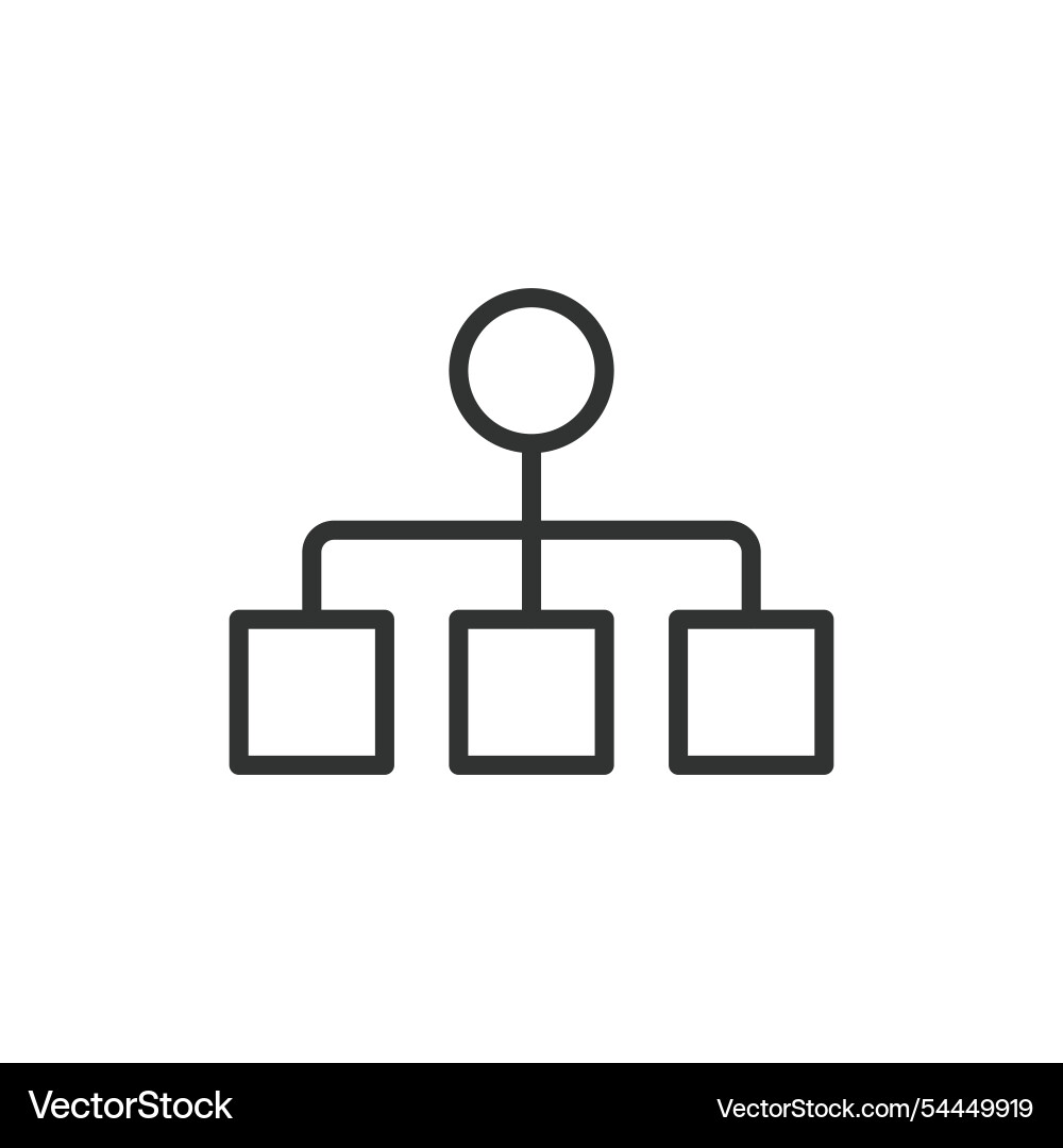 Hierarchy concept icon in line design vector image