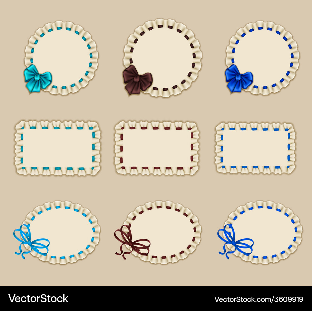 Set of elegant templates frame design Vector Image