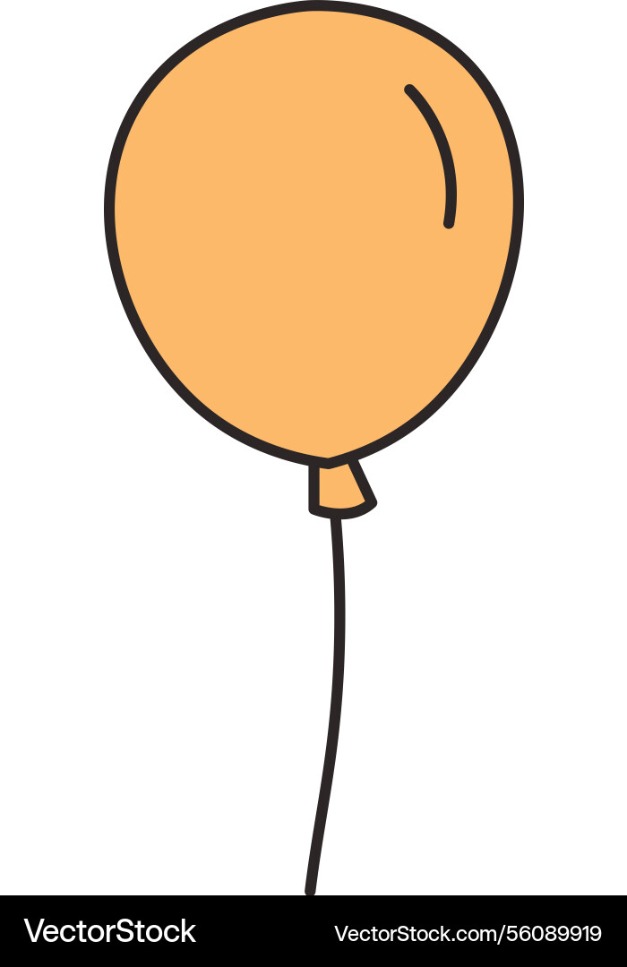 Simple balloon with string vector image