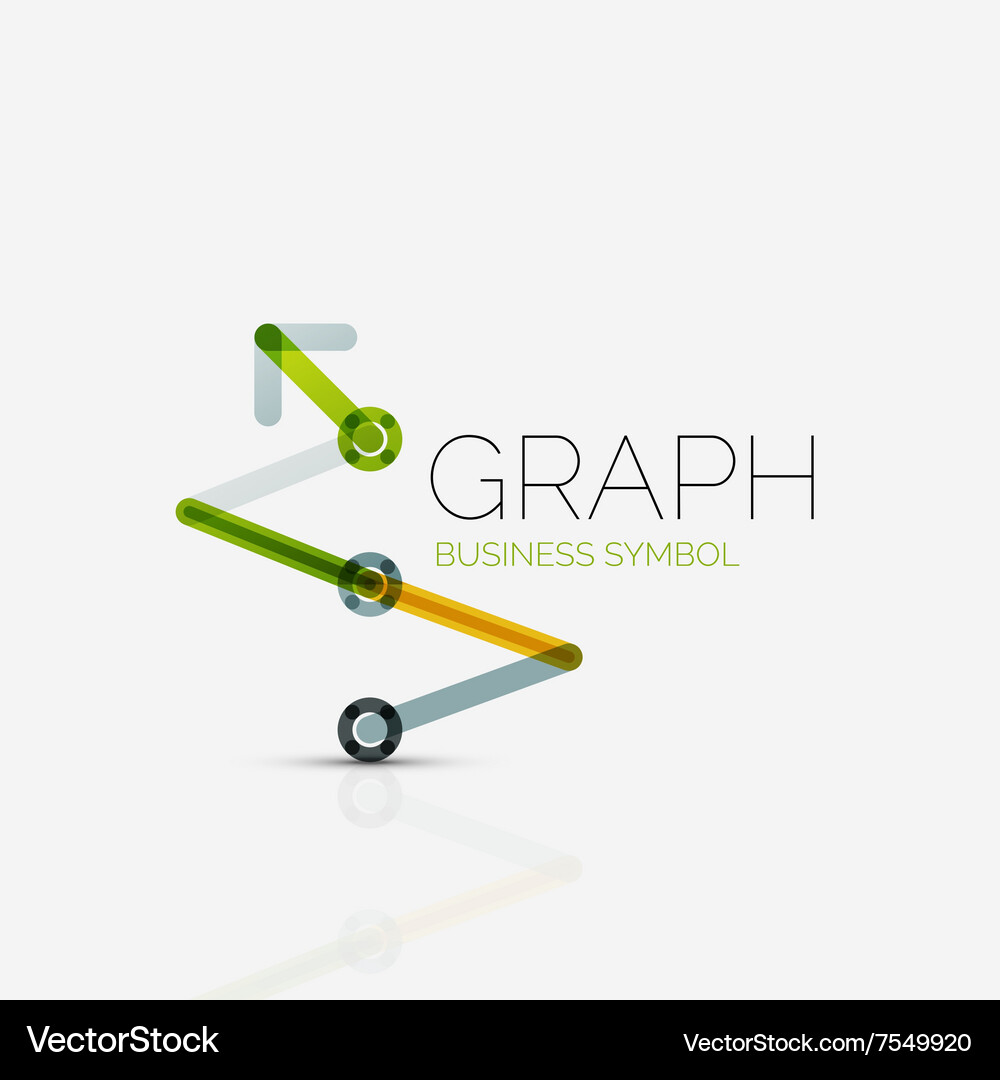 Abstract logo idea linear chart or graph Vector Image