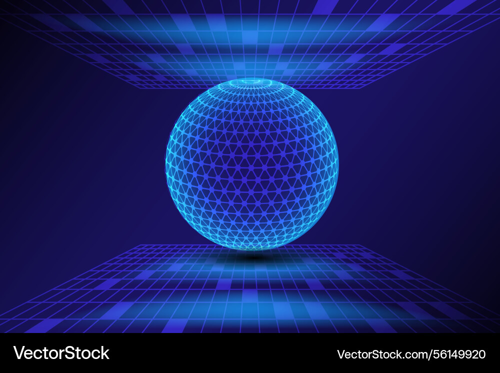 Abstract technology global network connection vector image