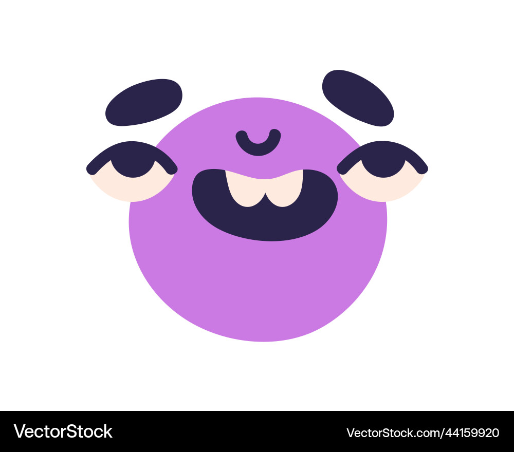 Laughing face cute happy avatar funny admiring Laughing face cute happy avatar funny admiring vector image