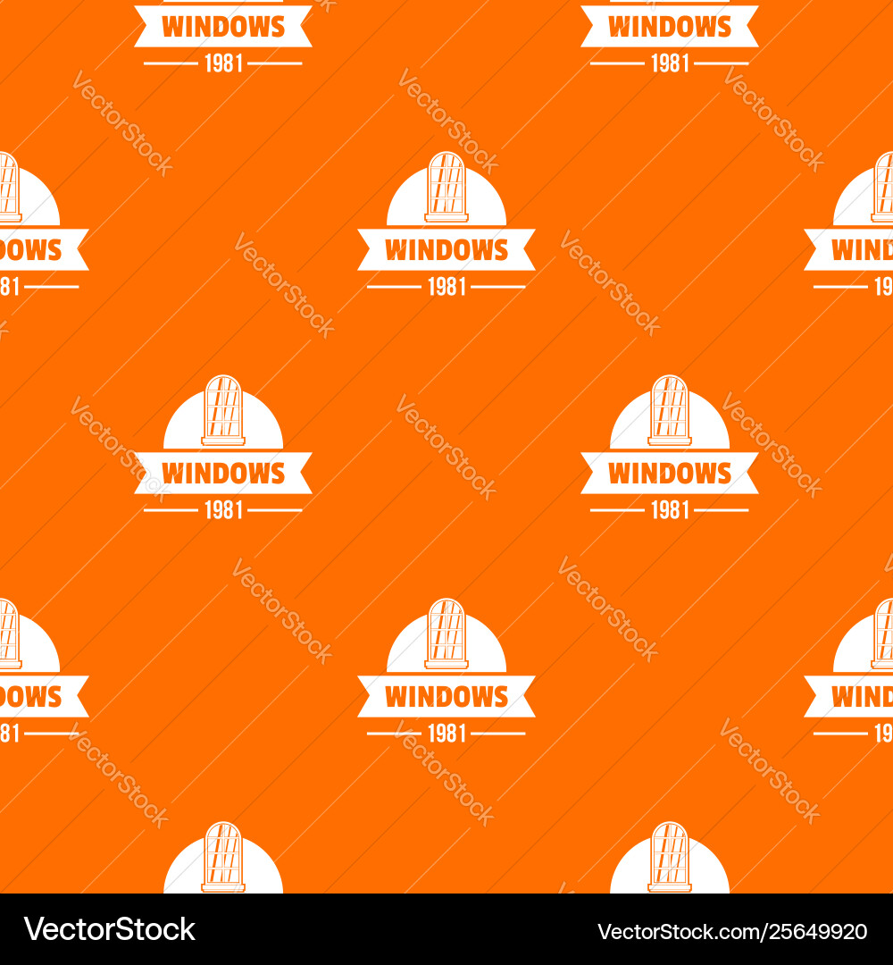 Modern window pattern orange Modern window pattern orange vector image