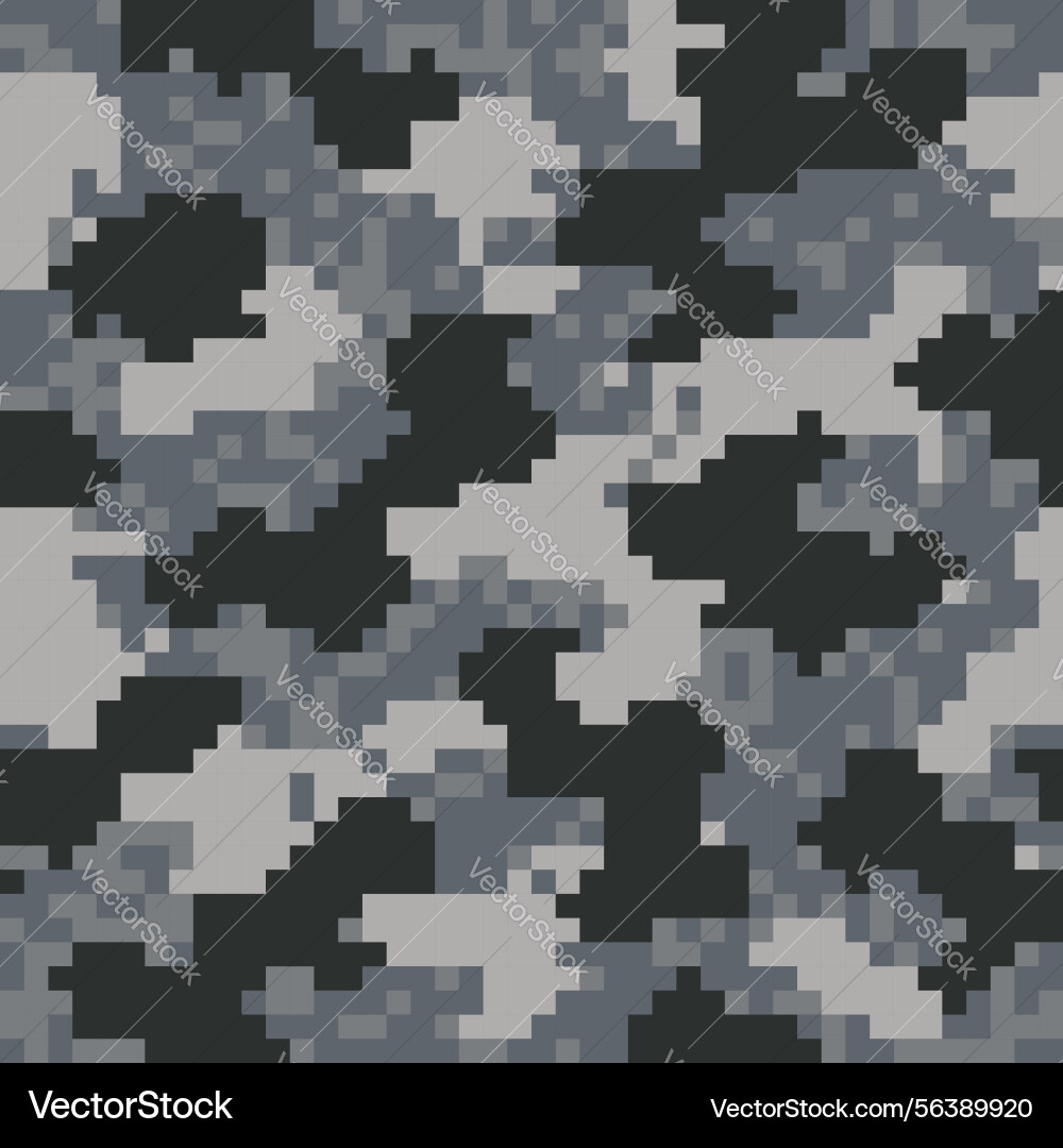 Pixel camouflage seamless pattern – Royalty-Free Vector | VectorStock