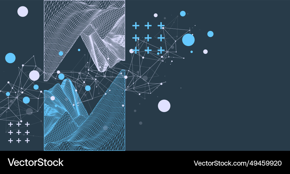Sci-Tech Network Abstract vector image