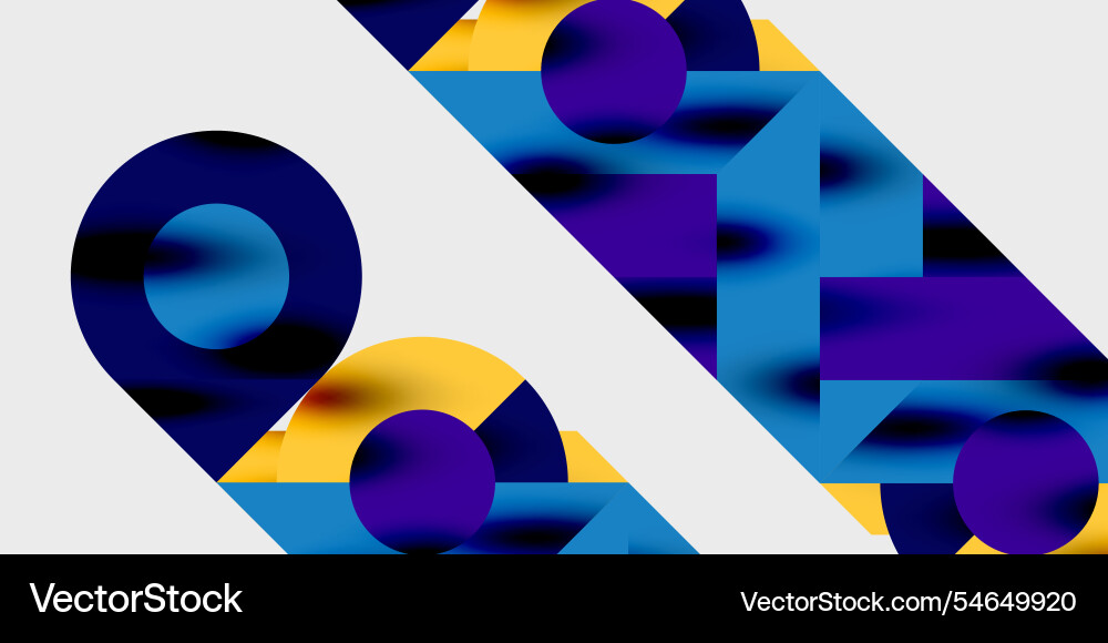 Vibrant abstract background circles with smooth Vector Image