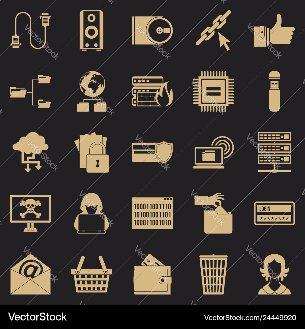 Web-Projekt-Symbole setzen einfachen Stil Vektorbild
