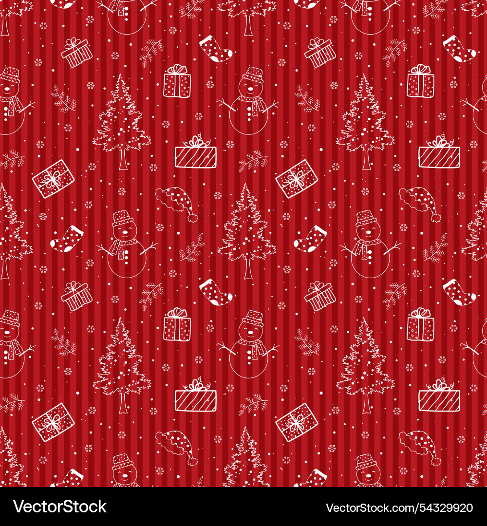 Winter holiday seamless pattern Royalty Free Vector Image
