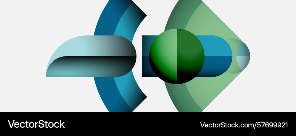 Abstract shapes overlap creating dynamic Abstract shapes overlap creating dynamic Vector Image