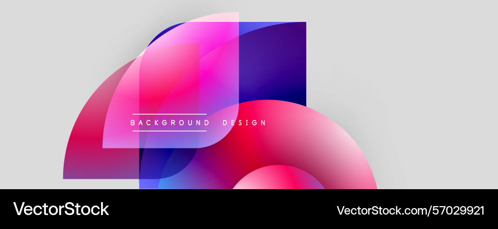 Abstract shapes overlap creating vibrant Vector Image