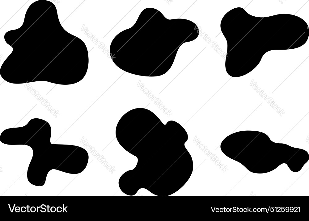 Blobs Fluid Formen Piktogramm Symbol visuellen Satz Vektorbild