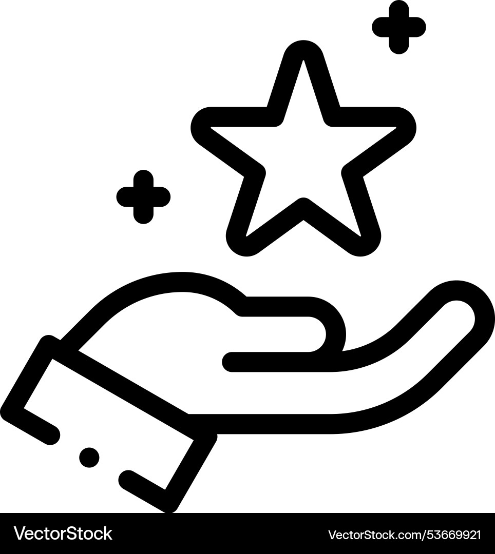 Fame icon thin linear style design isolated Fame icon thin linear style design isolated Vector Image